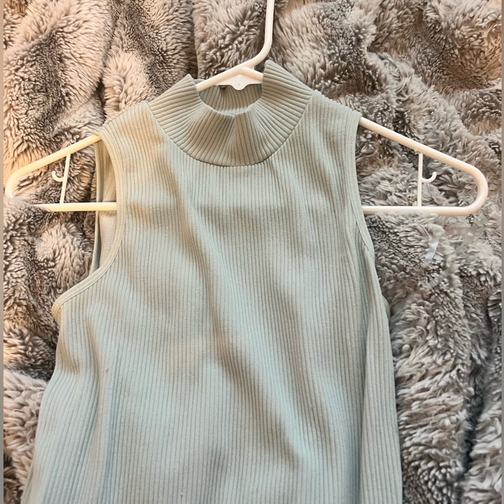 Turtle neck dress mint